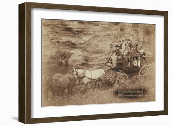 Tallyho Coaching. Sioux City Party Coaching at the Great Hot Springs of Dakota-John C.H. Grabill-Framed Art Print