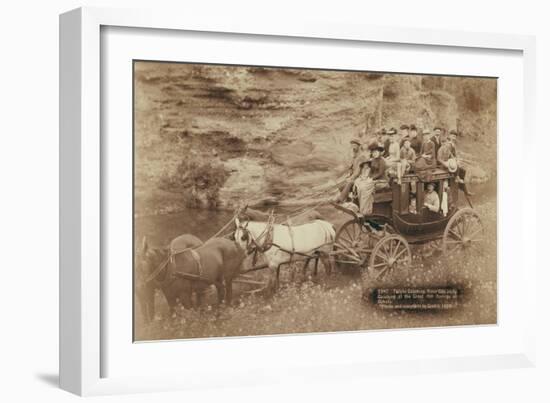 Tallyho Coaching. Sioux City Party Coaching at the Great Hot Springs of Dakota-John C.H. Grabill-Framed Art Print