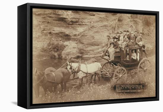 Tallyho Coaching. Sioux City Party Coaching at the Great Hot Springs of Dakota-John C.H. Grabill-Framed Stretched Canvas