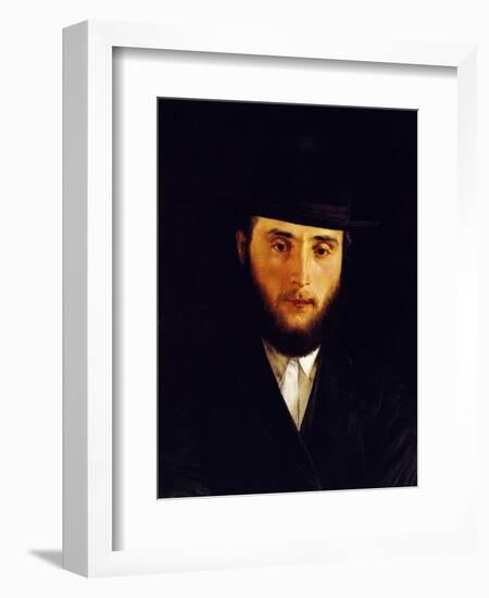 Talmudic Scholar-Isidor Kaufmann-Framed Art Print