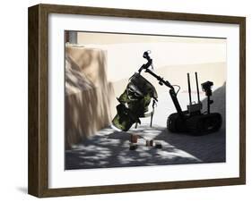 Talon Remote-controlled Robot Investigates An Improvised Explosive Device-Stocktrek Images-Framed Premium Photographic Print