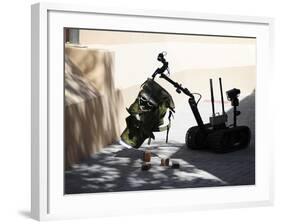 Talon Remote-controlled Robot Investigates An Improvised Explosive Device-Stocktrek Images-Framed Photographic Print