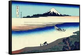 Tama River in Musashi Province' (From a Series 36 Views of Mount Fuj), 1830-1833-Katsushika Hokusai-Framed Stretched Canvas