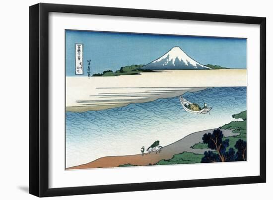 Tama River in Musashi Province-Katsushika Hokusai-Framed Art Print