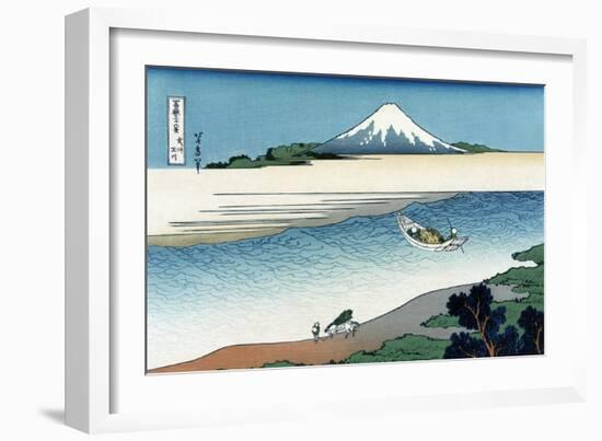 Tama River in Musashi Province-Katsushika Hokusai-Framed Art Print