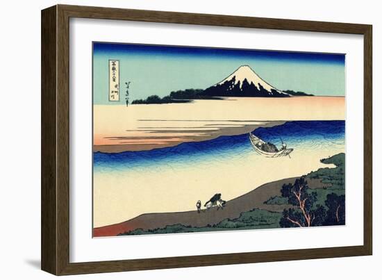 Tama River in the Musashi Province, c.1830-Katsushika Hokusai-Framed Giclee Print