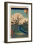 Tamagawa-Zutsumi No Hana-Utagawa Hiroshige-Framed Premium Giclee Print