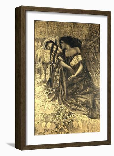 Tamara and Demon, 1890-1891-Mikhail Alexandrovich Vrubel-Framed Giclee Print