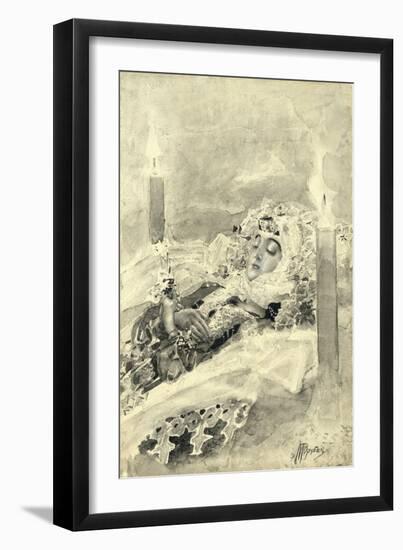 Tamara and Demon, 1890-1891-Mikhail Alexandrovich Vrubel-Framed Giclee Print