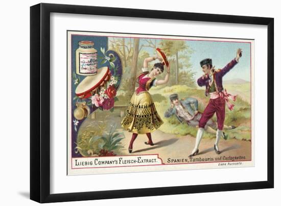 Tambourine and Castanets, Spain-null-Framed Giclee Print