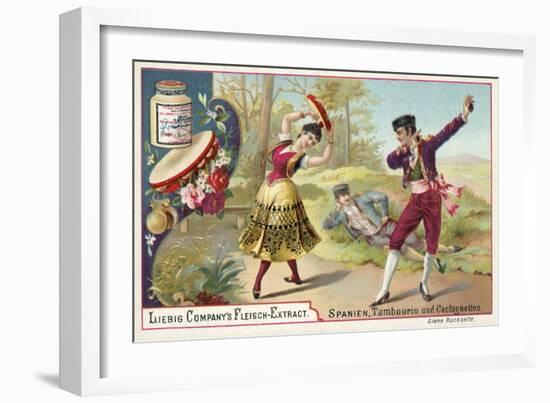 Tambourine and Castanets, Spain-null-Framed Giclee Print