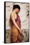 Tambourine Girl-John William Godward-Framed Stretched Canvas