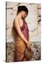 Tambourine Girl-John William Godward-Stretched Canvas