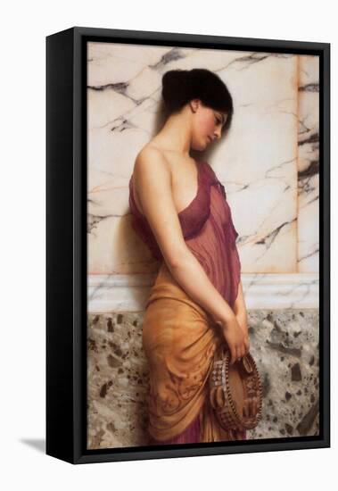 Tambourine Girl-John William Godward-Framed Stretched Canvas