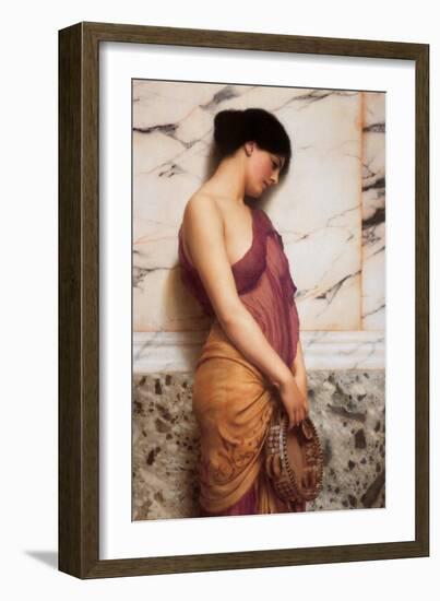 Tambourine Girl-John William Godward-Framed Art Print