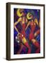 Tambourine Twins-Gina Bernardini-Framed Giclee Print