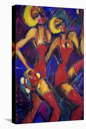 Tambourine Twins-Gina Bernardini-Stretched Canvas