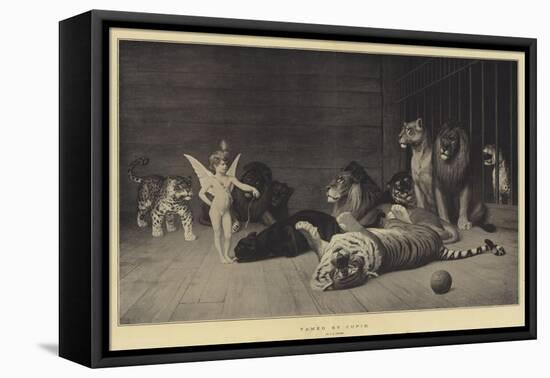 Tamed by Cupid-Jean Leon Gerome-Framed Stretched Canvas