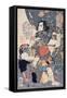 Tameijiro Genshogo Slaying Orin, from the Series '108 Chinese Heroes of the 'Suikoden' ('Tsuzoku…-Kuniyoshi Utagawa-Framed Stretched Canvas
