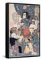 Tameijiro Genshogo Slaying Orin, from the Series '108 Chinese Heroes of the 'Suikoden' ('Tsuzoku…-Kuniyoshi Utagawa-Framed Stretched Canvas