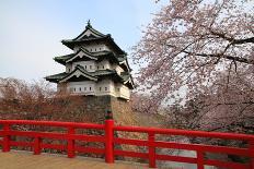Hirosaki Castle and Cherry Blossoms-tamikosan-Stretched Canvas