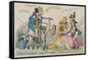 Taming of the Shrew: Katherine and Petruchio, or the Modern Quixote, Published by S.W. Fores in…-James Gillray-Framed Stretched Canvas