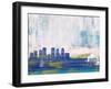 Tampa Abstract Skyline I-Emma Moore-Framed Art Print