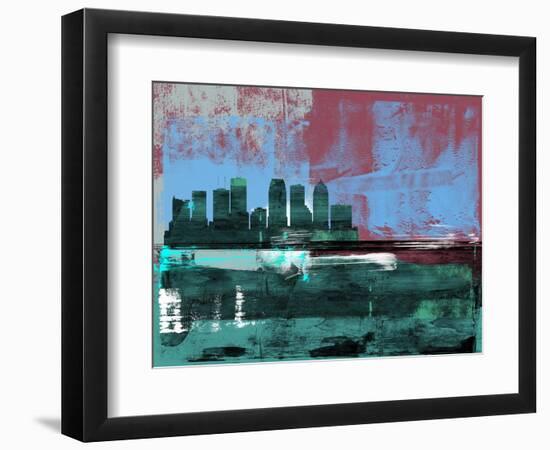 Tampa Abstract Skyline II-Emma Moore-Framed Art Print