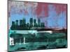 Tampa Abstract Skyline II-Emma Moore-Mounted Art Print