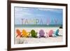 Tampa Bay, Florida - Colorful Beach Chairs-Lantern Press-Framed Premium Giclee Print