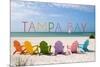 Tampa Bay, Florida - Colorful Beach Chairs-Lantern Press-Mounted Premium Giclee Print