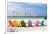 Tampa Bay, Florida - Colorful Beach Chairs-Lantern Press-Framed Art Print