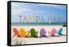 Tampa Bay, Florida - Colorful Beach Chairs-Lantern Press-Framed Stretched Canvas