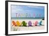 Tampa Bay, Florida - Colorful Beach Chairs-Lantern Press-Framed Art Print