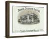 Tampa Custom House Brand Cigar Box Label-Lantern Press-Framed Art Print