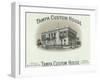 Tampa Custom House Brand Cigar Box Label-Lantern Press-Framed Art Print