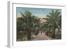 Tampa, FL - View of Ballast Point Park Entrance-Lantern Press-Framed Art Print