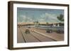 Tampa, FL - View of Bayshore Blvd, Bridge, Davis Is.-Lantern Press-Framed Art Print