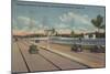 Tampa, FL - View of Bayshore Blvd, Bridge, Davis Is.-Lantern Press-Mounted Art Print