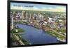 Tampa, Florida - Aerial View of the City-Lantern Press-Framed Art Print