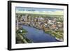 Tampa, Florida - Aerial View of the City-Lantern Press-Framed Art Print