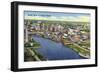 Tampa, Florida - Aerial View of the City-Lantern Press-Framed Art Print