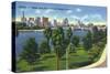Tampa, Florida - Davis Island, Skyline View-Lantern Press-Stretched Canvas