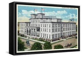 Tampa, Florida - De Soto Hotel Exterior View-Lantern Press-Framed Stretched Canvas