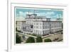 Tampa, Florida - De Soto Hotel Exterior View-Lantern Press-Framed Art Print