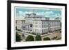 Tampa, Florida - De Soto Hotel Exterior View-Lantern Press-Framed Art Print