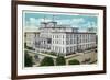 Tampa, Florida - De Soto Hotel Exterior View-Lantern Press-Framed Premium Giclee Print