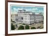 Tampa, Florida - De Soto Hotel Exterior View-Lantern Press-Framed Premium Giclee Print