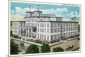 Tampa, Florida - De Soto Hotel Exterior View-Lantern Press-Mounted Premium Giclee Print