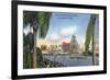 Tampa, Florida - Gasparilla Entering the Harbor Scene-Lantern Press-Framed Art Print